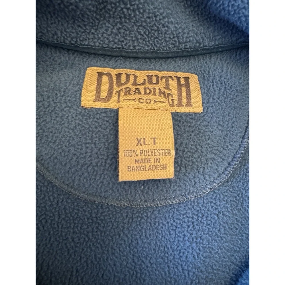 Duluth Trading Company Jacket Mens XL Tall‎ Blue Full zip Fleece outdoors